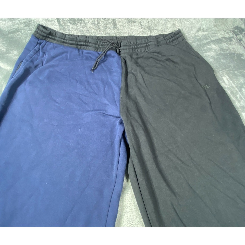 Levis Sweatpants Mens XXL Black Blue Two Tone Jogger Lounge Fleece Pants Pocket